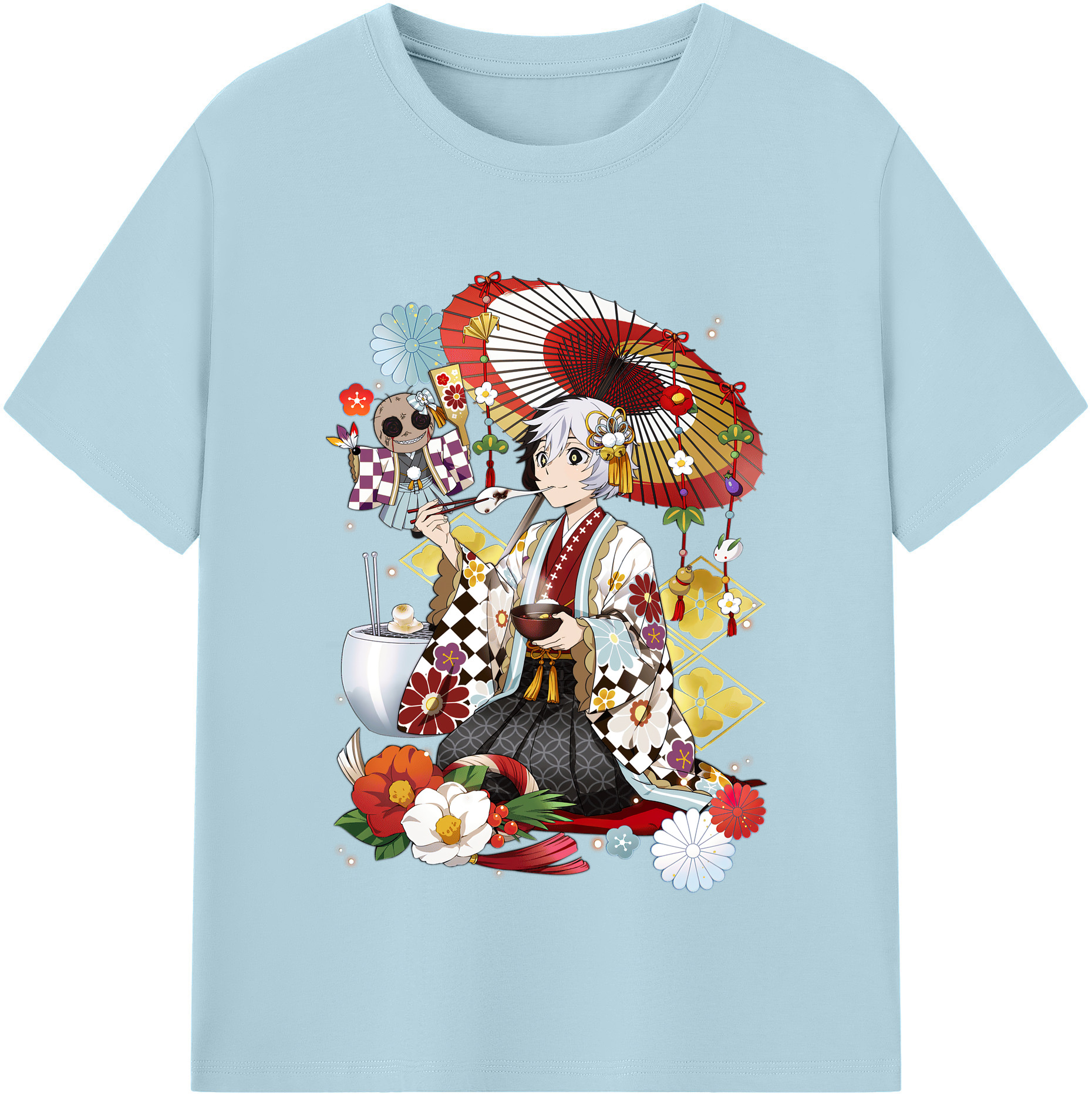 （画像用） 文豪ストレイドッグス Bungo Stray Dogs 綿100％半袖Tシャツ（フロントプリント）